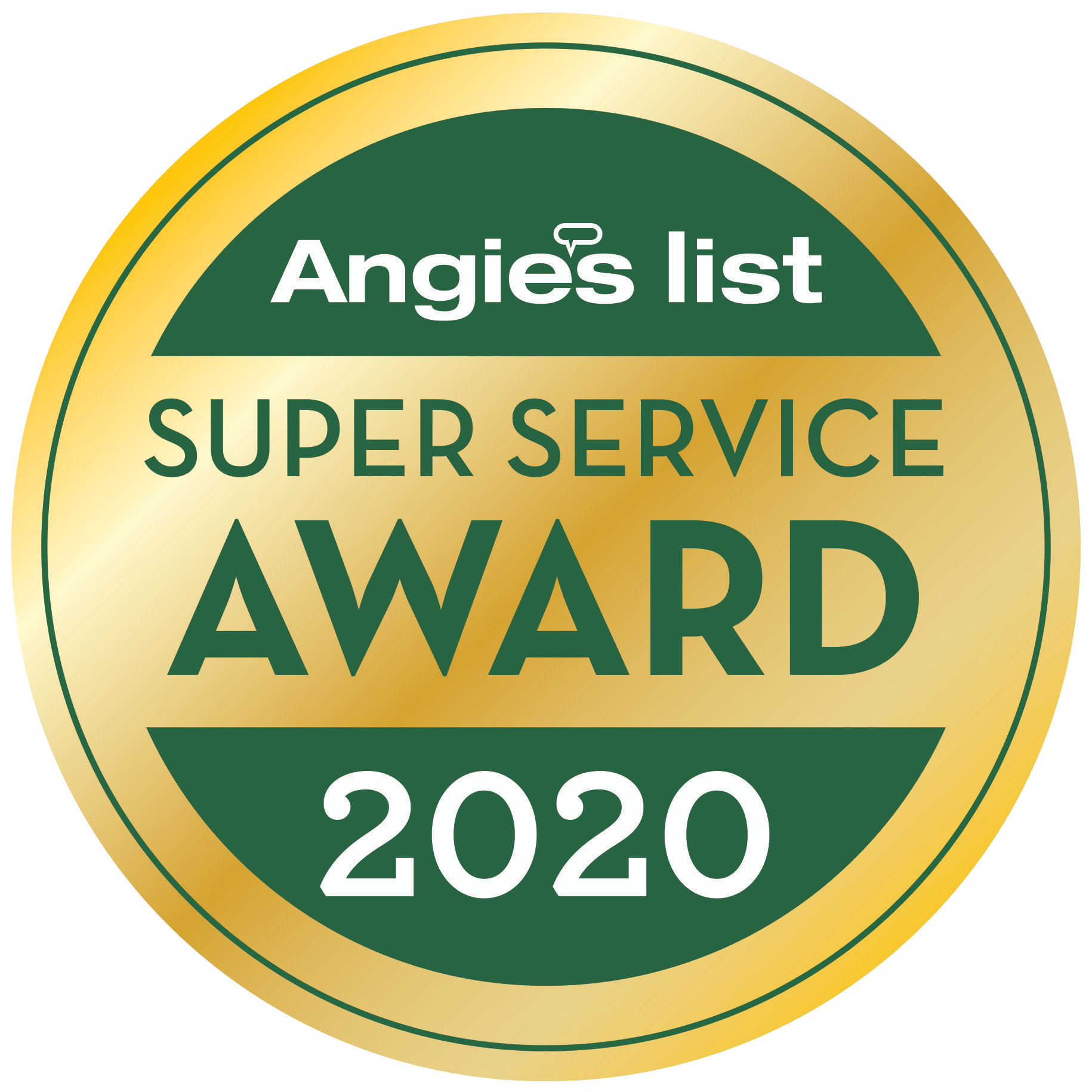 Angie's List Super Service Award 2020 Badge